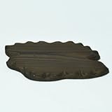 信楽焼 焼き杉の手掘り花台雲形大 敷物 幅14㎝×19㎝