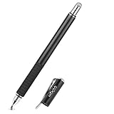 Mixoo スタイラスペン タッチペン 黒 2Wayモデル 交換式 ペン先3個 ipad iphone Androidスマートフォン タブレ