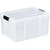 TRUSCO(トラスコ) クリアライトボックス 35L 黒半透明 TCR02BK