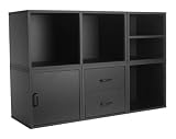 Foremost Modular 5 - in - 1シェルフキューブストレージシステム Large 30-inch ブラック 340006