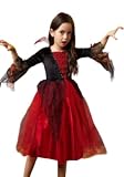 ハロウィン キッズコスチューム プリンセス ドレス コスプレ 衣装 子供 吸血鬼 魔女 女の子 (140) [並行輸入品]