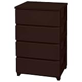JEJ 収納ケース カラースタイルチェスト4段 ブラウン (1個組)