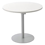 オフィスコム リフレッシュテーブル 丸型 ハンガー付き 幅800×奥行800×高さ700mm ホワイト RFRT-800BH-WH