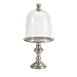 IMAX 71719 Takala グラス キャンドル クロッシュ アルミベース【並行輸入品】+NONOKUROオリジナルミニミニクロス