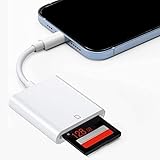 SDカードリーダー カメラリーダー iPhone/iPad対応 写真/ビデオ高速転送 メモリカードリーダー 双方向データ転送 ios専用
