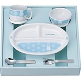 『出産祝 お食い初め 食器などに人気の商品』　　ミッフィー　my First miffy　こども食器セット　ブルー