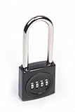 Sesamee k2620psb 4ダイヤルフロント直面リセット可能組み合わせ南京錠 50 Pack K2621PSB
