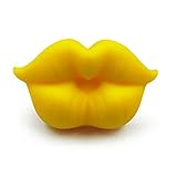 かわいい　ユニーク　唇形　乳首おしゃぶり　幼児ダミー 　BPA 　歯科矯正　全5パターン 　 (イエロー)