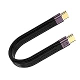 APEXSUN ショートUSB Cケーブル、USB C - C 0.4フィート フレキシブルケーブル Thunderbolt 4/3、USB4、PD 100W急速充電、8Kビデオ、40Gbpsデータ転送、外部SSD、EGPU、ドッキング、MacBook、携帯電話、PowerBankに対応