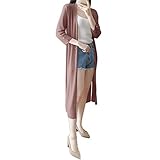 [XINXIKEJI]ドル丈 カーディガン ロング レディース 春夏秋 シンプル 羽織り ブラウス フォーマル おしゃれ 薄手 7分袖 体型カバー ストール UVカット 日焼け 冷房対策 防寒 彼女 