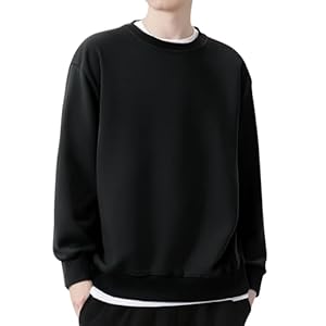 SLEEPSINERO メンズ トレーナー スウェット 冬服 ゆったり体型カバー・着痩せ 大きいサイズ クルーネック