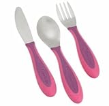 UTENSILS GRBR TDL K CUTL SET3CT (Pink) by NUK