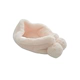Zafina キッズマフラー　ネックウォーマー　子供用　防寒　柔らかい　 ふんわり　アウトドア　雪遊び 　冬小物　ふわふわ　 (ベージュ)