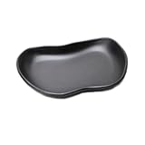 3 PCS和風メラミン茶碗蒸し醤油皿ディップボウルサイドディッシュプレートカナッペプレート黒-A06