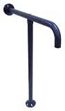 SANEI 補助手すり 洋式トイレ手すり ステンレス 樹脂被覆 パイプ径34mm 高さ700mm×幅700mm ブルー