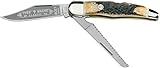 Boker 114021S Stag Double Lock Hunter Pocket Knife with 440C Stainless Steel Blade [並行輸入品]