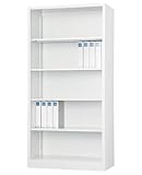 【HCB-TD36K】 キャビネット 書庫 収納 完成品 深型 オープン書庫 戸棚 書棚 【オフィス家具市場オリジナル:日本製】 W880×D515×H1790 ホワイトグレー