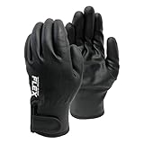 おたふく手袋 防寒手袋[防寒防水 手首マジック止め ニトリルコート]A-245 ブラック LLサイズ