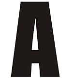 バルクハードウェアbh04438ビニールStick On Wheelie Binボックスクレート文字、50 mm (2インチ) Letter A – ブラック、4のパック