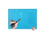 AMAA 作業 マット 耐熱 作業マット 絶縁 作業用 断熱パッド はんだ マット溶接用 500℃高温熱風に耐える 耐切創 シリコン製 無毒 電子製品 パソコン 携帯などの分解修理用