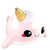 seven20 グリッター ギャラクシー アイスクリームコーン 注ぎ口 ナルコール コレクターズぬいぐるみ ピンク 12インチ