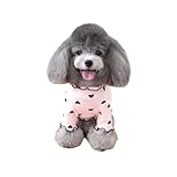 YBGGJO 犬服 ハートロングスリーブ 春夏 秋冬 犬の服 長袖 かわいい おしゃれ 猫 小型犬 中型犬 ペット用品 (ピンク, L)
