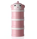 ミルカー 調乳容器 ロート状 キャップつき ミルクケース ミルクケース 粉ミルク容器 粉ミルクケース 赤ちゃん、ベビー用品 携帯 持ち運び 保存容器 (ピンクサル)