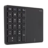 ワイヤレス トラックパッド Havit Bluetooth 数字パッド、Usb テンキーパッド 26 キー ポータブル ミニ 財務会計 充電式パッド