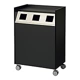 【メーカー配送・設置・組立】コクヨ ダストワゴン ダストボックス ゴミ箱 分別 3口タイプ ブラック BK-ND7BK