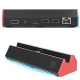 Switch用LANポート付きドック スイッチ充電スタンド PD急速充電対応 HDMI変換/TVモード/テーブルモード4K/1080P出力/三つのUSBポート/1000Mbps LANポートコンパクト小型 持ち運びやすい