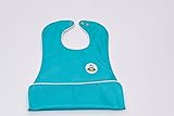 Neatnik Slide Pocket Bib, Turquoise/White by NeatNik