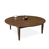 座卓 幅110cm Cliff クリフ ちゃぶ台 円卓 丸 円形 和風モダン おしゃれ 木製 天然木 ウォールナット突板 ラバーウッド無垢材 アンティーク調 レトロ調 北欧風 シンプル 人気