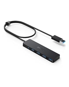 Anker USB3.0 ウルトラスリム 4ポートハブ 改善版 60cm ケーブル バスパワー 軽量 コンパクト Mac