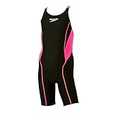[スピード] 競泳水着 FLEX ZERO Ⅱ Junior Openback kneeskin フレックスゼロ2ジュニアオープンバックニースキン ガールズ SCG12206F ブラック/フラッシュピンク 140