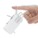明誠 モバイルバッテリー 15000mAh 55.5Wh 大容量 コンセント一体型 QC22.5W対応 PD20W急速充電 3本ケーブル内蔵 Type-C出入力ポート USB-A出力ポート スマホ充電器 5台同時充電 携帯充電器 折りたたみ式プラグ LED残量表示 iPhone/iPad/Android各種対応（ホワイト）