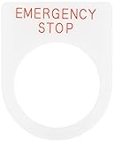 IM 押ボタン/セレクトスイッチ(メガネ銘板) EMERGENCY STOP 赤 P3042