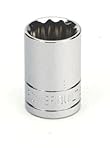 Powerbuilt 642016 1/2" Dr. 12 Pt. Metric Standard Socket, 18mm [並行輸入品]