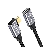 Koommon USB type C 延長ケーブル オーディオビデオ出力 タイプC 延長コード PD対応 100W/5A 超急速充電 USB 3.1 gen2 10Gbps高速データ転送 タイプ Cメスから USB C オス変換延長コード ナイロン編み Macbook Pro/Galaxy S9 S9 Plus等Type c機種対応 (0.5M-Z)