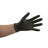 UltraSource 441261-S Powder Free Nitrile Gloves, Black, 5 mil, Size Small by Ultrasource