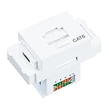 東芝ライテック E'S LAN用モジュラーコンセン扉式ばね付 CAT6 NDG8088 WW