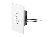 Monoprice 2 USB + 1のコンセント壁充電器