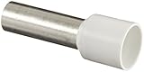 Panduit FSF84-18-C Insulated Ferrule, Single Wire French End Sleeve, 6 AWG Wire Size, White, 0.35" M