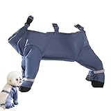 犬用サスペンダーレギンス、サスペンダー付き防水犬用ブーツ - 滑り止め＆落下防止防水犬靴レギンス | 滑り止め&落下防止防水犬靴レギンス、調節可能な犬サスペンダーレインブーツ、簡単に履ける、ステイオン
