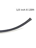 Braided Cable Sleeve Black 1/2 inch X 120ft (1/2 X 120') [並行輸入品]