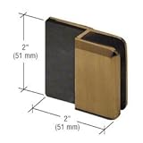 (Antique Brass) - CRL Antique Brass Bevelled Style Frameless Shower Door Stop by CR Laurence