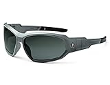 Ergodyne Skullerz Loki Anti-Fog Safety Sunglasses / Goggles - Matte Gray Frame, Smoke Lens by Ergody