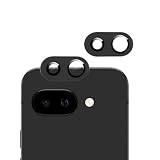Sotarino カメラフィルム Google pixel 10A 用 カメラカバー レンズ保護 【アルミ合金製+強化ガラス】 9H 強化ガラス 耐衝撃 露出オーバー防止 粘着性強い 貼りやすい グーグルピクセル 10a カメラ保護フィルム 2枚 (ブラック）
