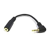 COMON 3.5mm3極(メス)→3.5mm4極L型(オス)変換ケーブル 10cm