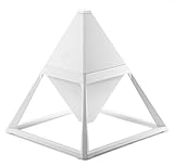 2018 大容量6600mAh LED ピラミッドランプ Archer ワイヤレス 読書灯 デスクライト pyramid 白色 暖色 タッチセンサー 寝室 無段階調節 (ホワイト)