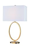Kenroyホーム32950 Oke Singleライト17 "ワイドテーブルランプwithファブリック長方形Sha、 32950GLD